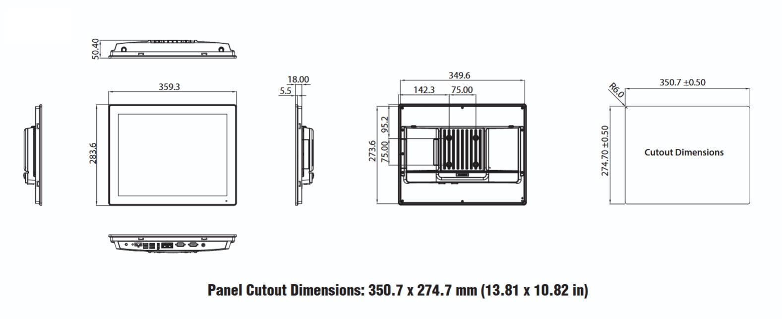 PPC-315S Dimensions